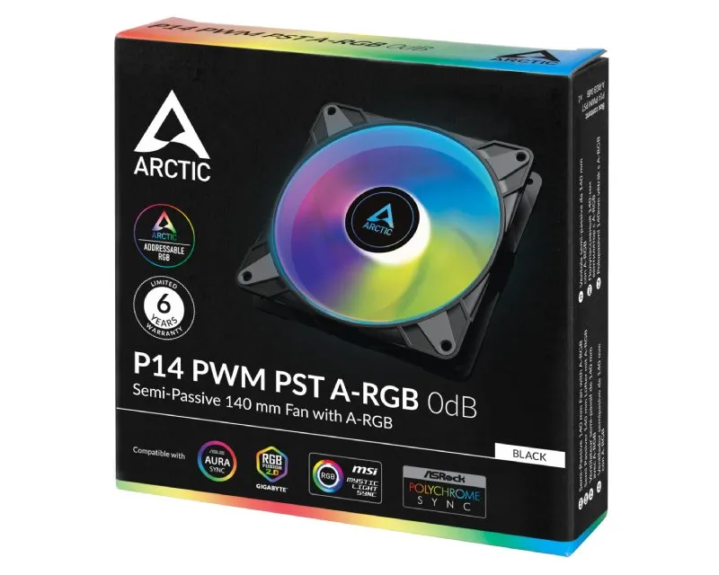 ARCTIC P14 PWM PST A-RGB 140mm ventilator crni (ACFAN00239A) Slika 4