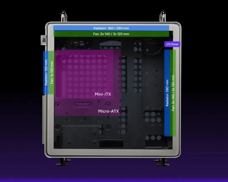 COOLER MASTER Qube 540 Moonstone modularno kućište (Q540-LGNN-S00)  Slika 4