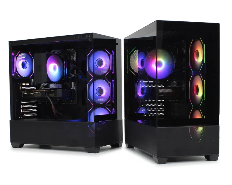 IG-MAX Kućište  X218B-4F V2 ARGB Black Horizon glass  Slika 2