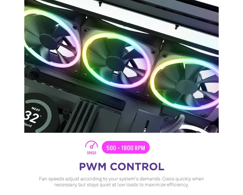 NZXT F140RGB Core 140mm ventilator crni (RF-D14SF-B1)  Slika 5