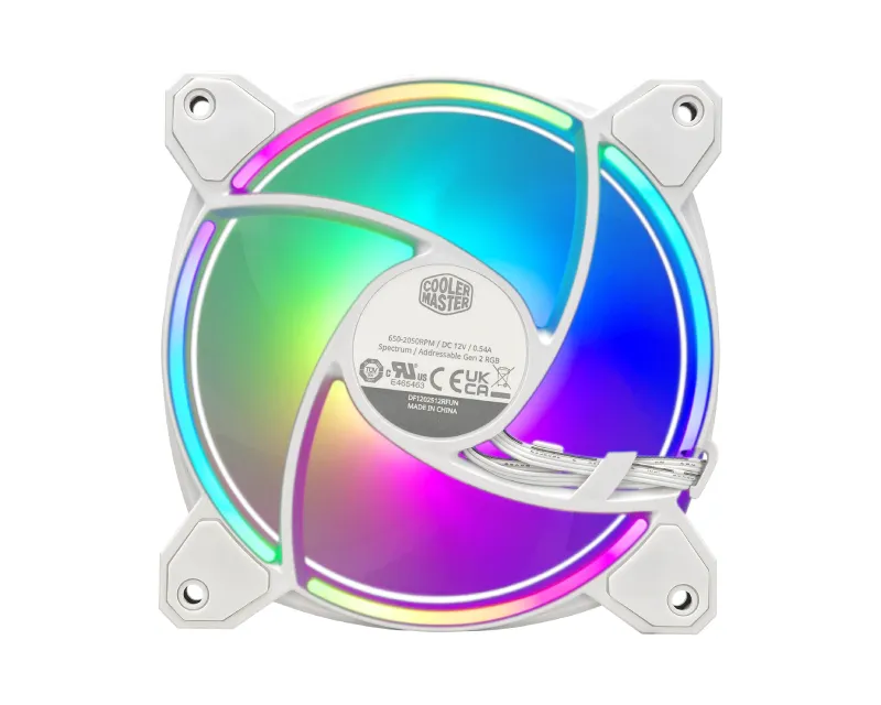 COOLER MASTER Master Fan MF120 HALO2 3in1 White edition 120mm ventilator beli (MFL-B2DW-213P2-R2)  Slika 5