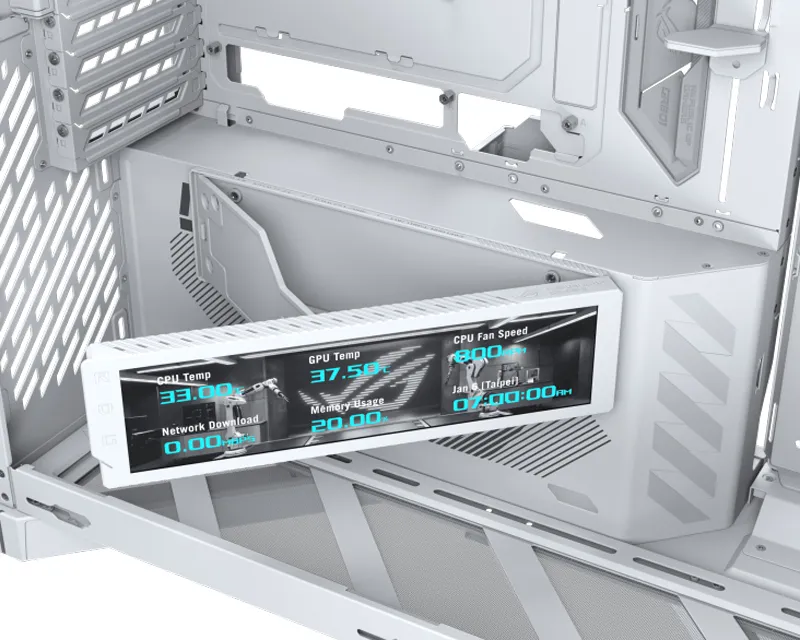 ASUS ROG CRONOX GR801 CURVE TG ARGB WHITE Gaming kućište belo  Slika 5