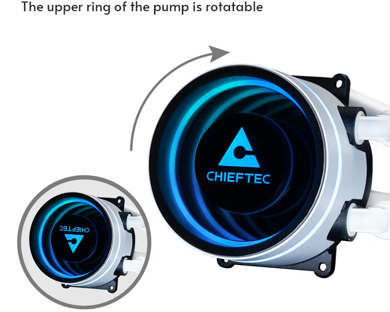 CHIEFTEC Iceberg 360 CLC-360-RGB-W belo vodeno hlađenje Slika 7
