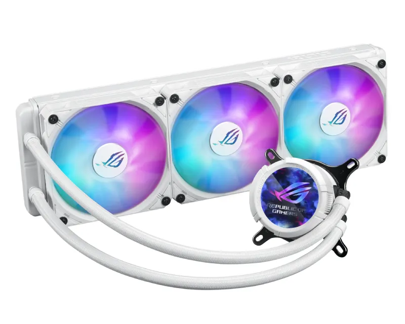 ASUS ROG STRIX LC III 360 ARGB LCD WHT vodeno hlađenje belo  Slika 3