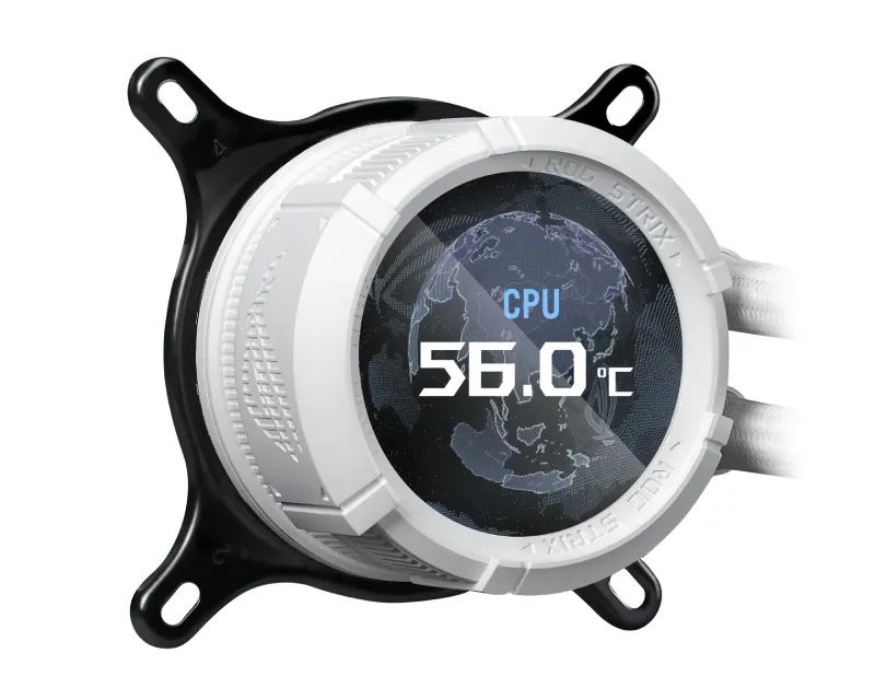 ASUS ROG STRIX LC III 360 ARGB LCD WHT vodeno hlađenje belo  Slika 4