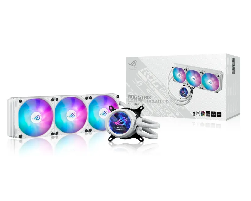 ASUS ROG STRIX LC III 360 ARGB LCD WHT vodeno hlađenje belo  Slika 8