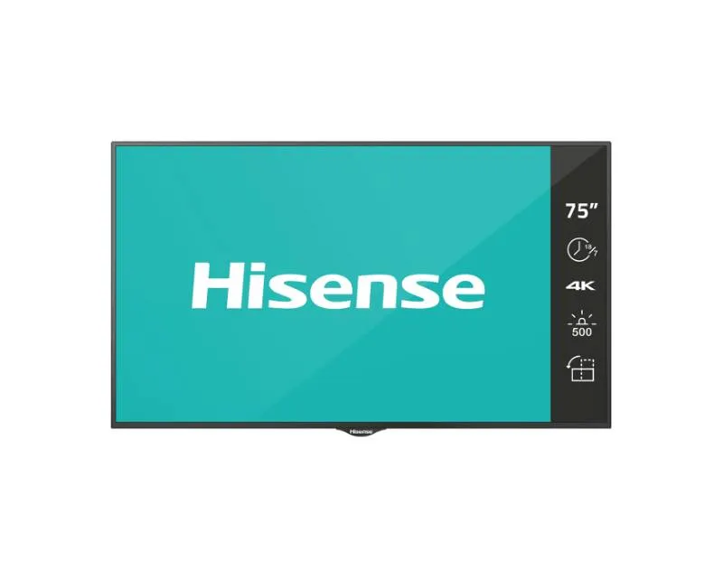 HISENSE 75 inča 75B4E30T 4K UHD 500 nita Digital Signage Display - 18/7 Operation  - Image 2