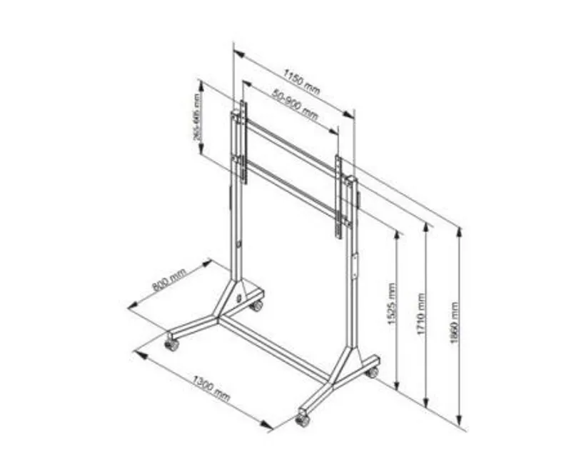 VEGA ST 51 samostalni nosač za ekrane velikog formata+VESA 1200 x 800mm  Slika 3