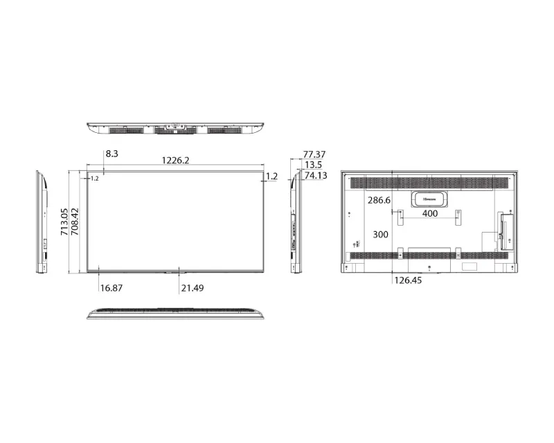 HISENSE 55 inča 55DP30FE 4K UHD 350 nita Digital Signage Display - 16/7 Operation  Slika 4