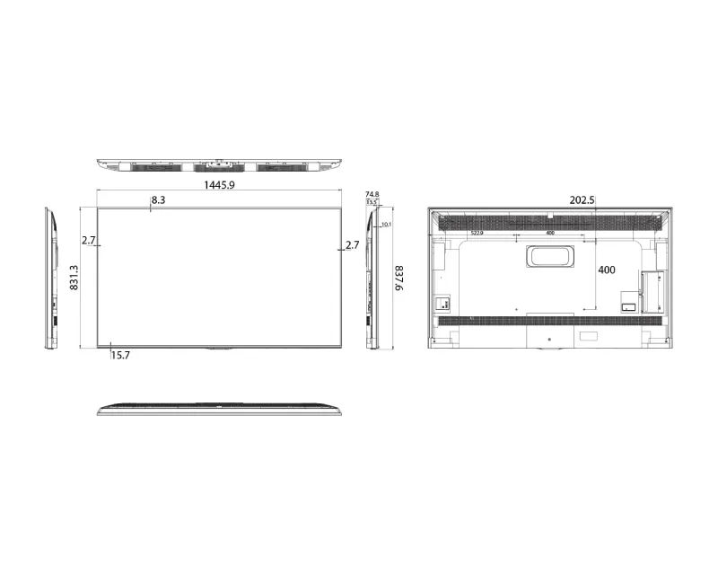 HISENSE 65 inča 65DP30FE 4K UHD 350 nita Digital Signage Display - 16/7 Operation Slika 4