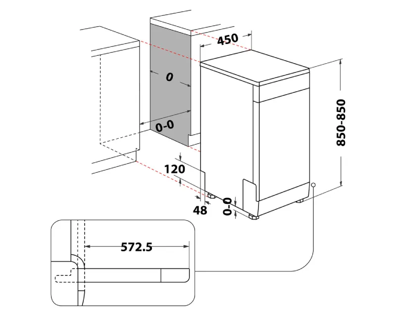 WHIRLPOOL WSFO 3B23 P mašina za pranje sudova - 45cm  Slika 7