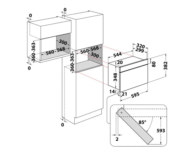 WHIRLPOOL WMN571BX ugradna mikrotalasna rerna  Slika 7