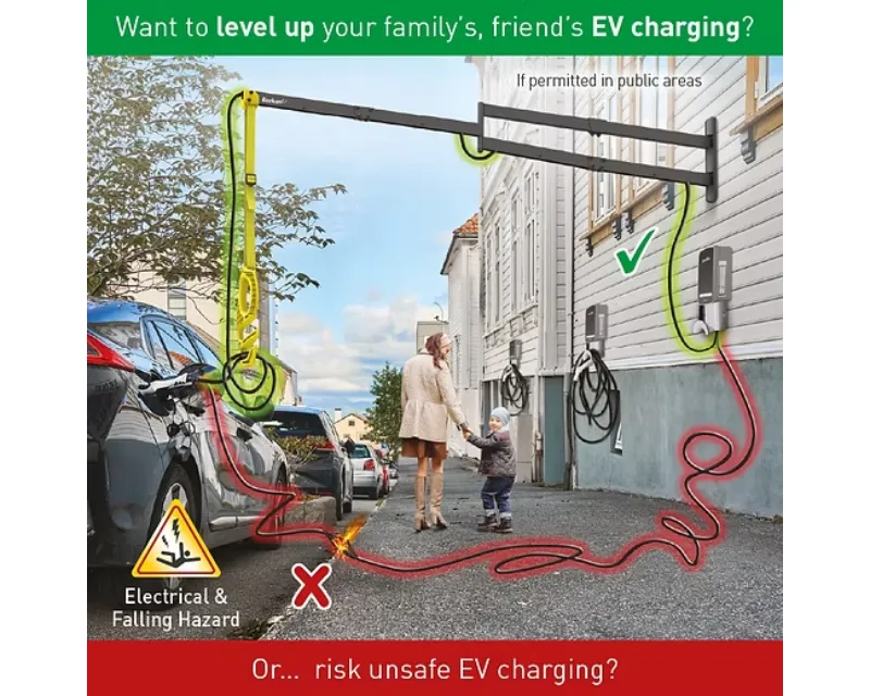 BARKAN EV160WM zidni zglobni nosač kabla za punjenje električnih vozila 160cm  Slika 2