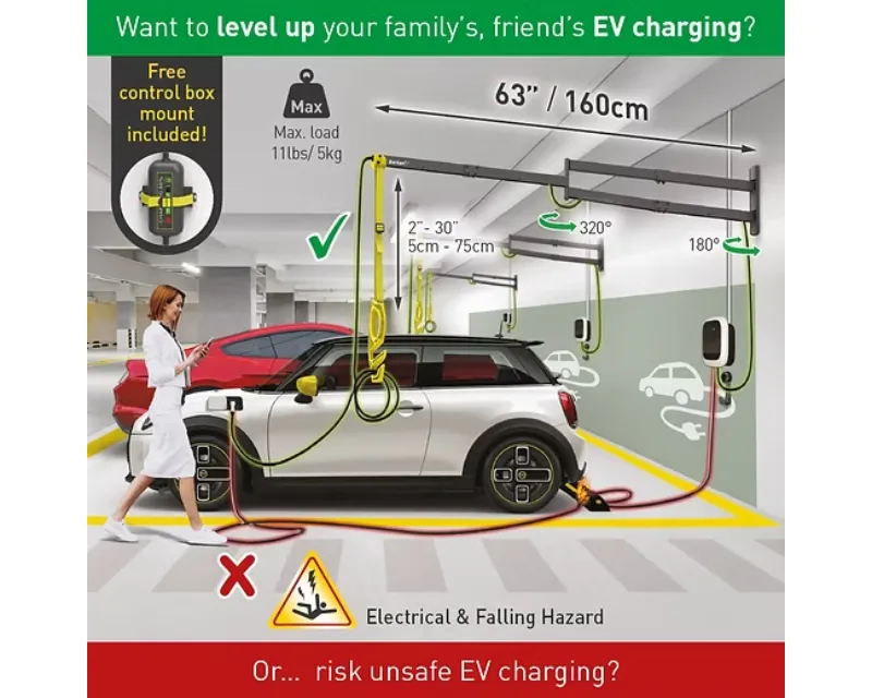 BARKAN EV160WM zidni zglobni nosač kabla za punjenje električnih vozila 160cm  Slika 1