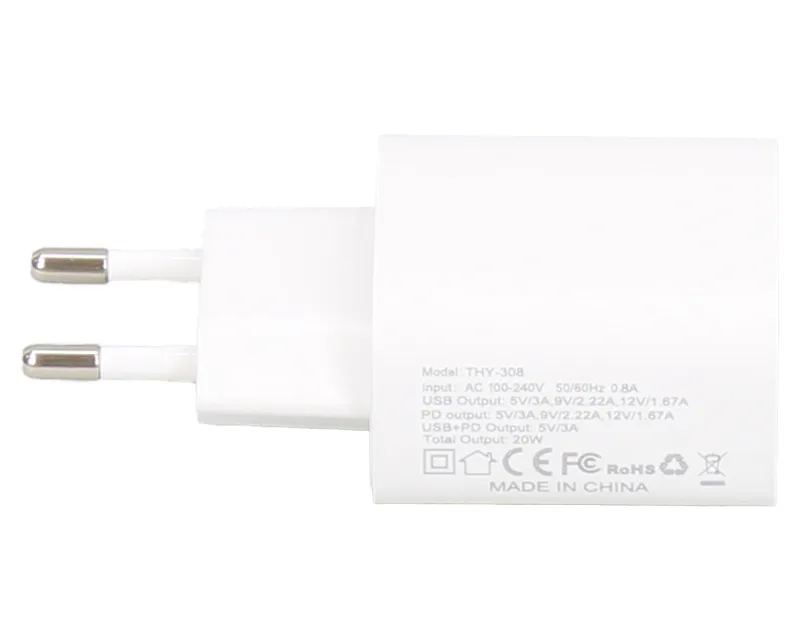 E-GREEN Superbrzi strujni punjač sa USB3.0 i USB 3.1 tipC ulazom 5V/3A 20W  Slika 3