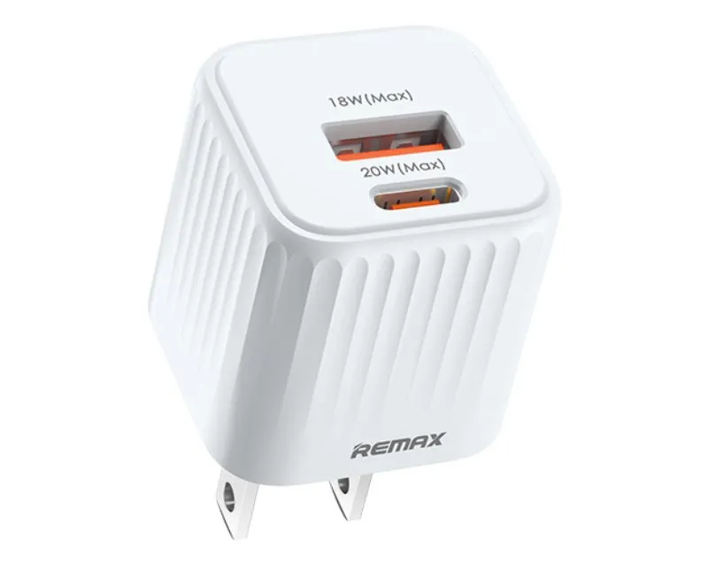 REMAX Strujni Fast punjač 1xUSB3.0+1 xTIP C 20W RP-U2, beli  Slika 1