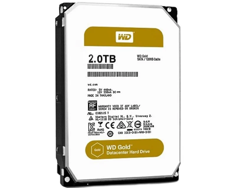 2TB 3.5" SATA III 128MB 7.200 WD2005FBYZ Gold hard disk Slika 1