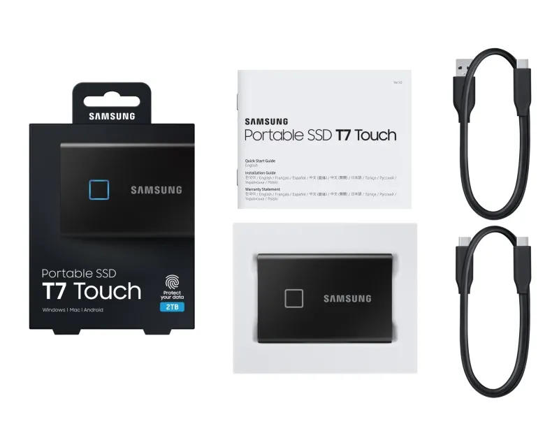 SAMSUNG Portable T7 Touch 2TB crni eksterni SSD MU-PC2T0K  Slika 9