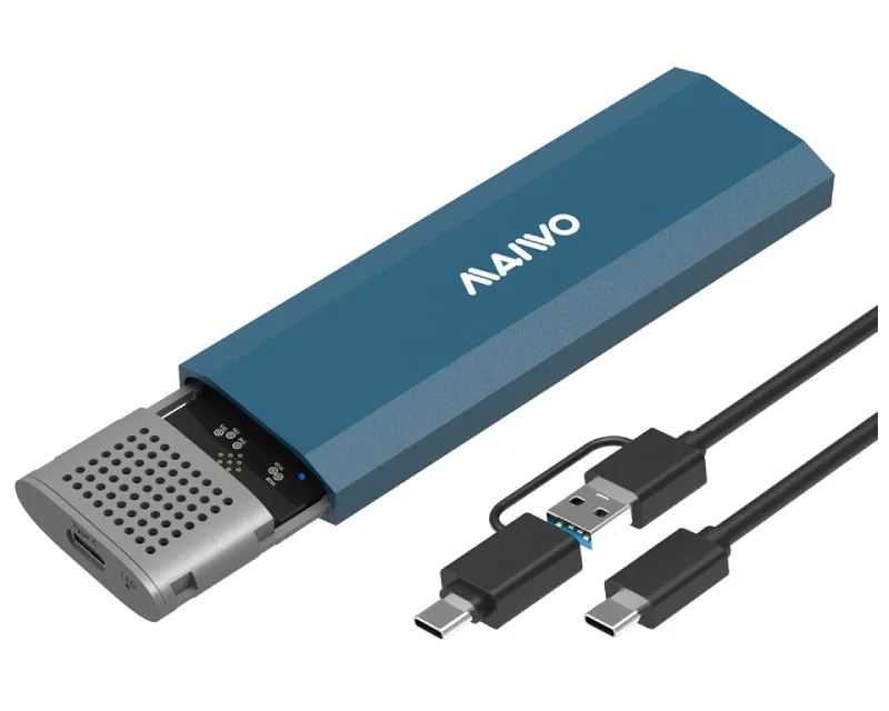 MAIWO Externo Kućište USB-C 3.1 na M.2 NVMe/SATA aluminium, K1690  Slika 2