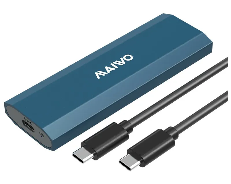 MAIWO Externo Kućište USB-C 3.1 na M.2 NVMe/SATA aluminium, K1690  Slika 1