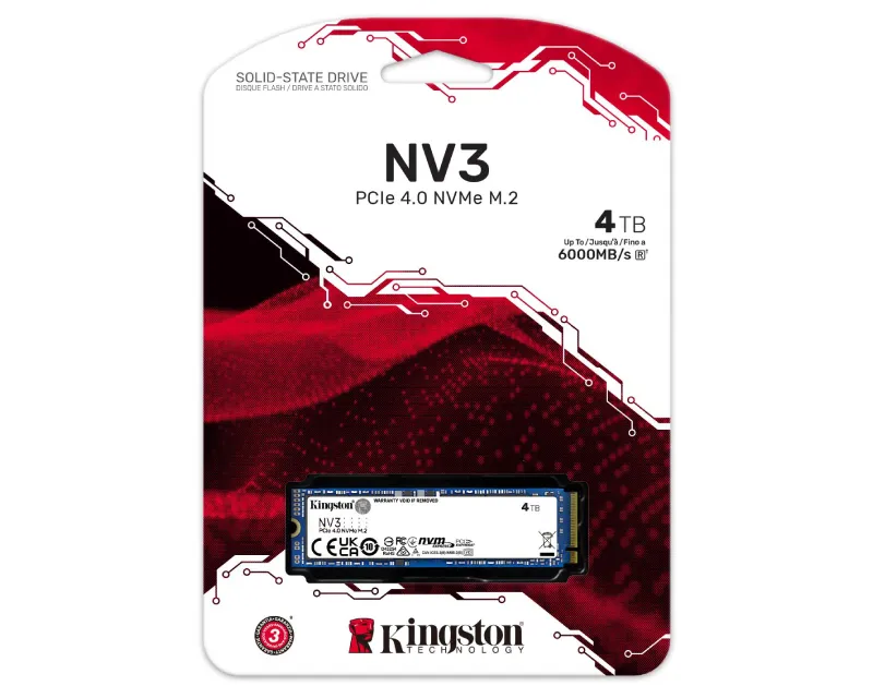 KINGSTON 4TB M.2 NVMe SNV3S/4000G series NV3 SSD  - Image 3