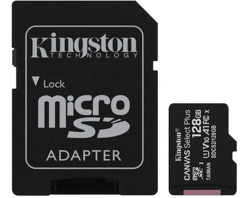 KINGSTON Memorijska kartica A1 MicroSDXC 128GB 100R class 10 SDCS2/128GB + adapter 