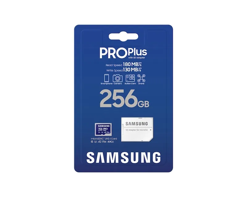 SAMSUNG Memorijska kartica PRO PLUS MicroSDXC 256GB U3 + Adapter MB-MD256SA  Slika 3