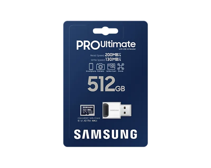 SAMSUNG Memorijska kartica PRO Ultimate MicroSDXC 512GB U3 + USB reader MB-MY512SB Slika 4