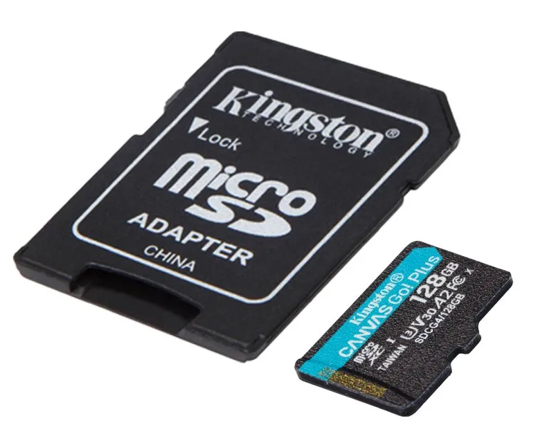 KINGSTON Memorijska kartica U3 V30 microSDXC 128GB Canvas Go Plus 200MB/s A2 + adapter SDCG4/128GB  Slika 2