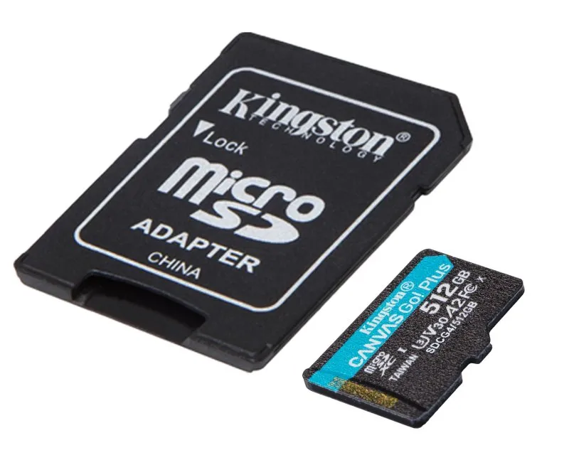 KINGSTON Memorijska kartica U3 V30 microSDXC 512GB Canvas Go Plus 200MB/s A2 + adapter SDCG4/512GB  Slika 2