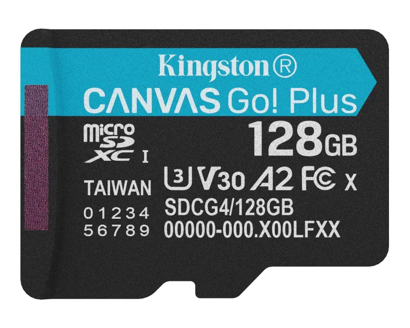KINGSTON Memorijska kartica U3 V30 microSDXC 128GB Canvas Go Plus 200MB/s A2 SDCG4/128GBSP Slika 1