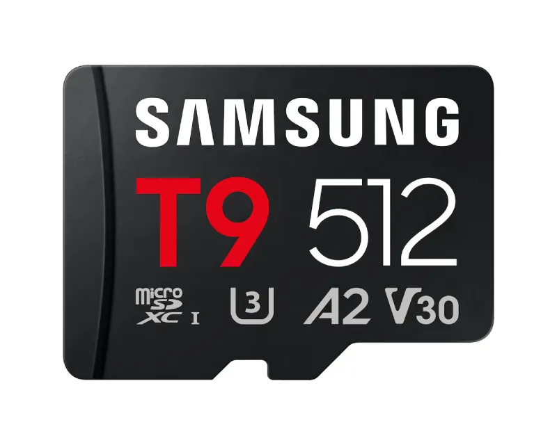 SAMSUNG T9 Memorijska kartica microSDXC UHS-I U3 V30 A2 512GB MB-MH512T Slika 1