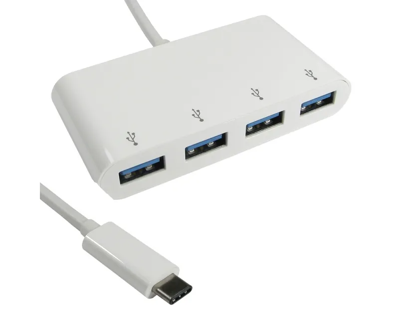 E-GREEN USB 3.1 tip C HUB 4port beli  Slika 1