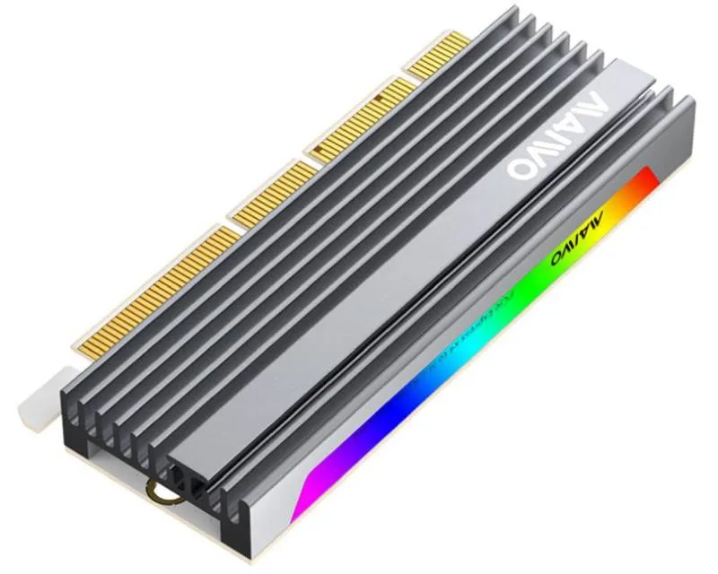 MAIWO Adapter M.2 NVMe na PCI-Express RGB Alu heatsink, KT058  Slika 1