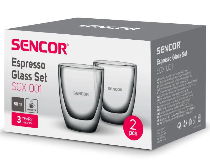 SENCOR SGX 001 Espresso čaše set (2kom - 80ml) Slika 4