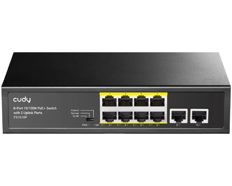 CUDY FS1010P 8-Port 10/100M PoE+ Switch with 2 Uplink Ports  Slika 1