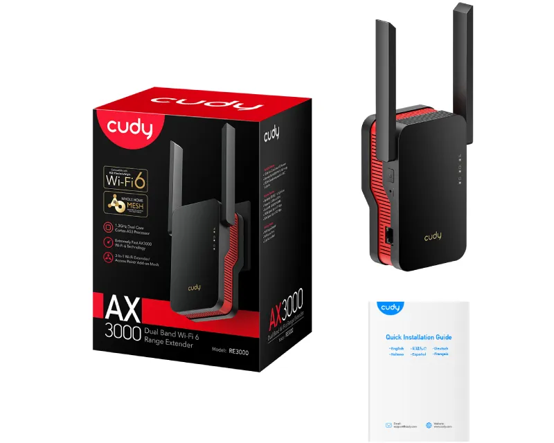 CUDY RE3000 AX3000 Dual Band Wi-Fi 6 Range Extender Slika 3