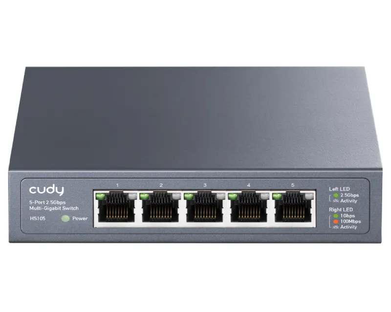 CUDY HS105 5-Port 2.5G Desktop Metal Switch  Slika 3