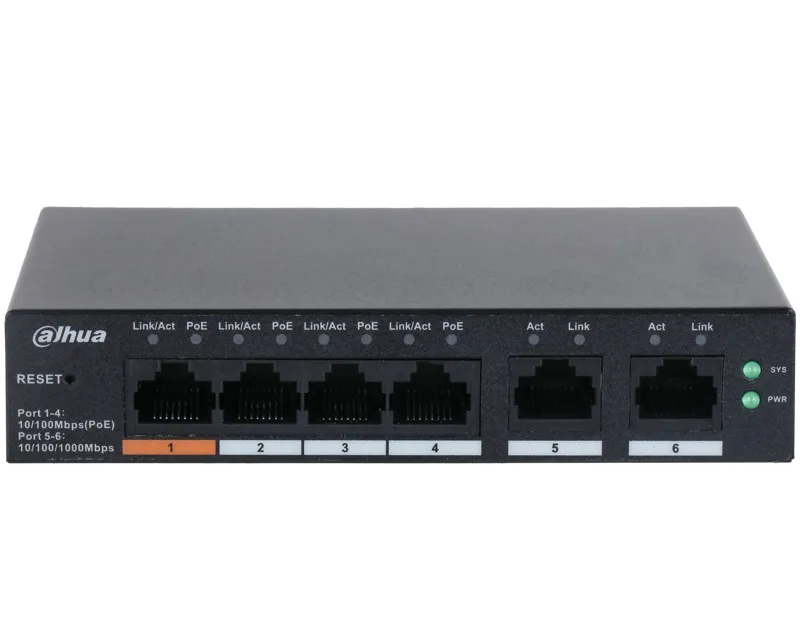 DAHUA CS4006-4ET-60 6-Port Cloud Managed Desktop Switch with 4-Port PoE Slika 2