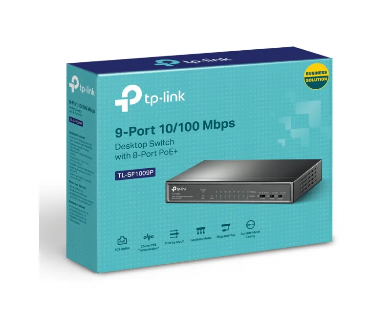 TP-LINK SF1009P desktop PoE switch 9 porta  Slika 2