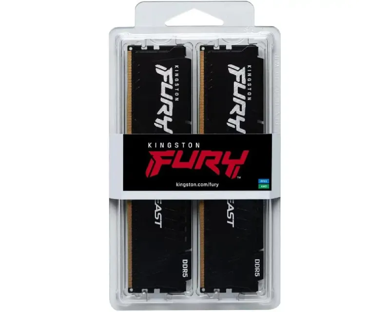 KINGSTON DIMM DDR5 32GB (2x16GB kit) 5600Mt/s KF556C40BBK2-32 Fury Beast XMP Slika 3
