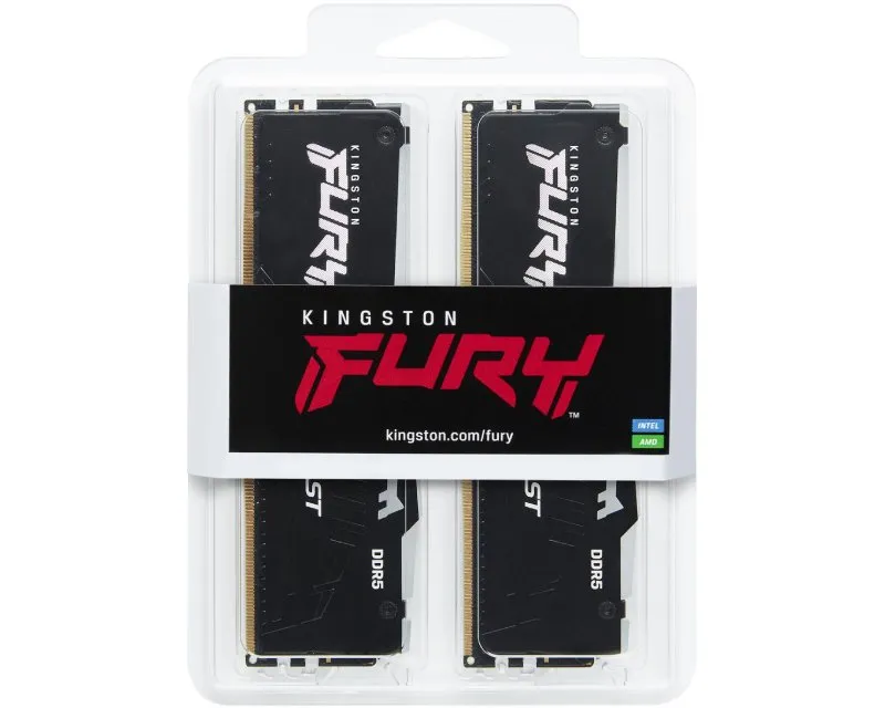 KINGSTON DIMM DDR5 64GB (2x32GB kit) 5200MT/s KF552C40BBAK2-64 Fury Beast RGB black XMP Slika 3