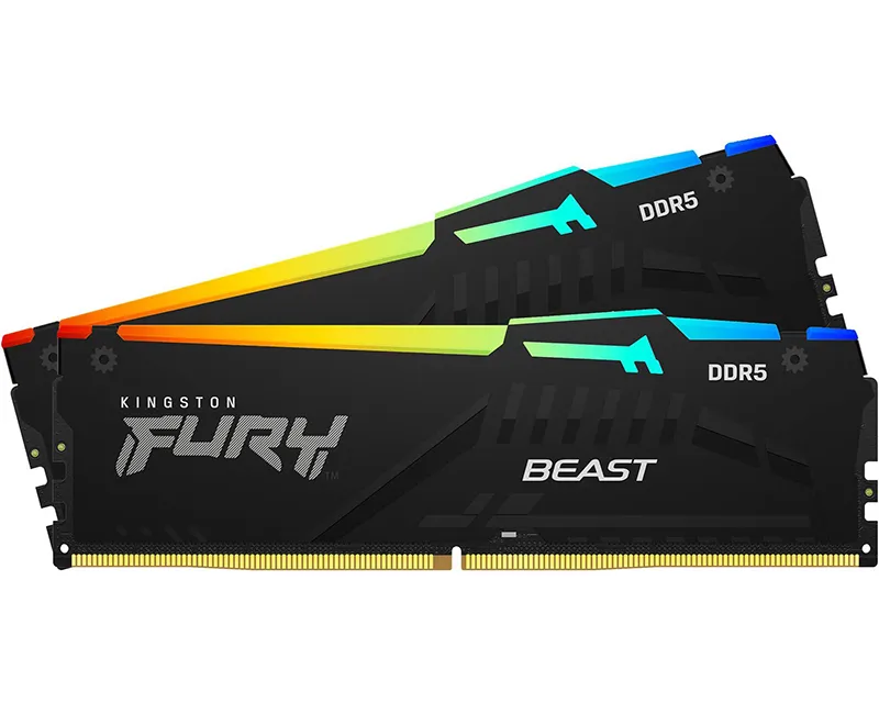 KINGSTON DIMM DDR5 32GB (2x16GB kit) 5600MT/s KF556C36BBEAK2-32 Fury Beast RGB EXPO  Slika 2