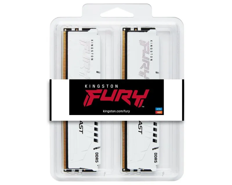 KINGSTON DIMM DDR5 64GB (2x32GB kit) 6000MT/s KF560C36BWEK2-64 FURY Beast White EXPO  Slika 3
