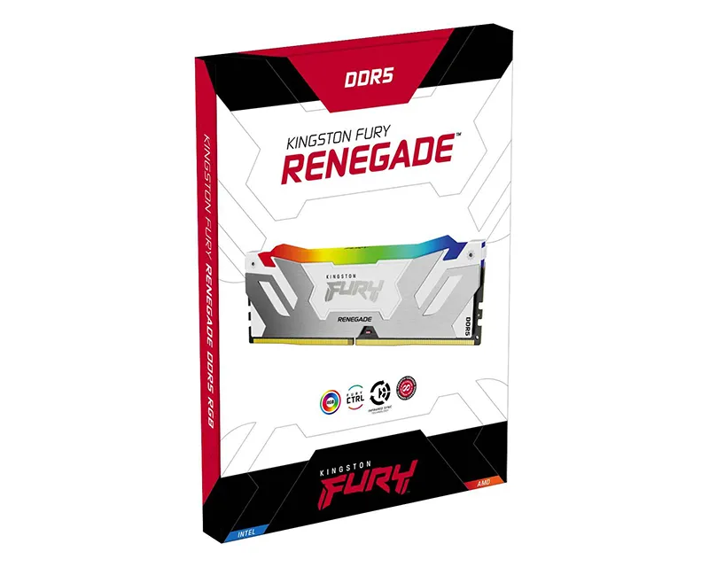 KINGSTON DIMM DDR5 32GB 6000MT/s KF560C32RWA-32 FURY Renegade RGB White XMP Slika 3