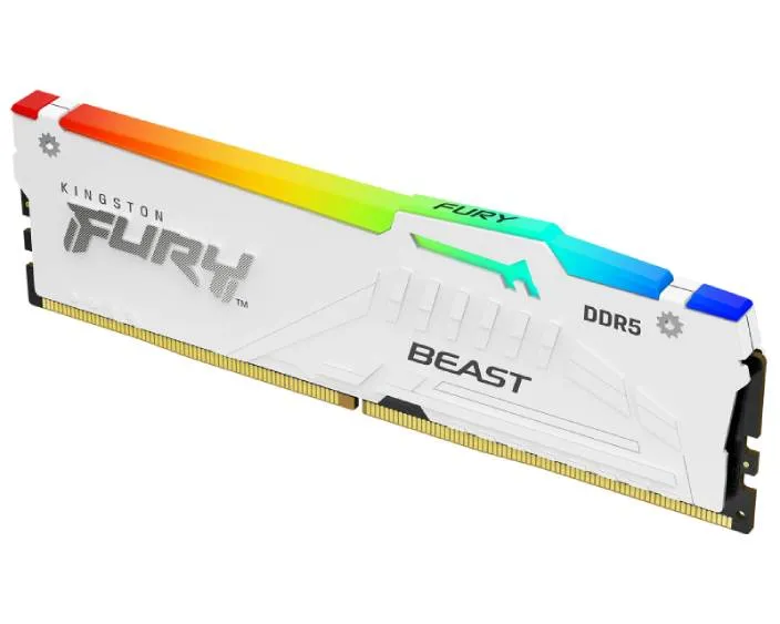 KINGSTON DIMM DDR5 32GB 5600MT/s KF556C36BWEA-32 Fury Beast RGB White Expo  Slika 2