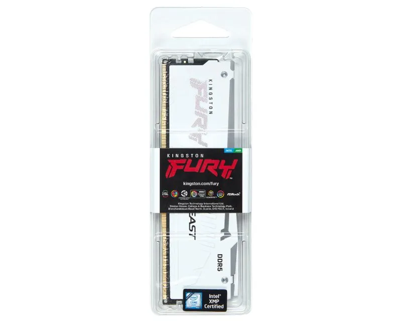 KINGSTON DIMM DDR5 64GB (2x32GB kit) 6000MT/s KF560C36BWEAK2-64 FURY Beast RGB White EXPO Slika 3
