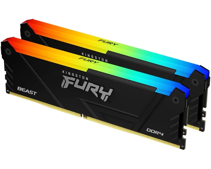 KINGSTON DIMM DDR4 64GB (2x32GB kit) 3200MT/s KF432C16BB2AK2/64  Fury Beast RGB  Slika 2