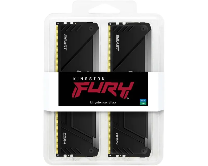 KINGSTON DIMM DDR4 64GB (2x32GB kit) 3200MT/s KF432C16BB2AK2/64  Fury Beast RGB  Slika 3