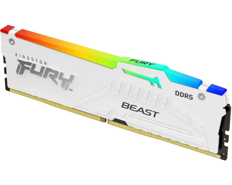 KINGSTON DIMM DDR5 16GB 6000MT/s KF560C40BWA-16 Fury Beast White RGB XMP - Slika 2